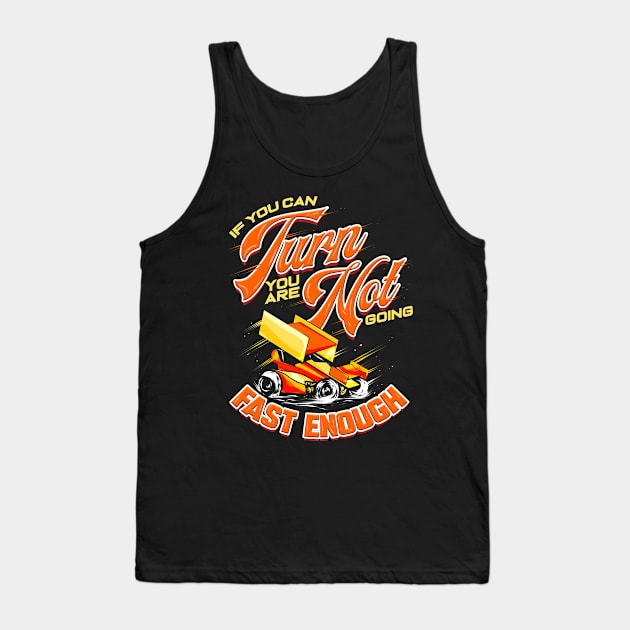 Sprint Car Dirt Racing Motorsports Racer Gift Tank Top by ChrisselDesigns